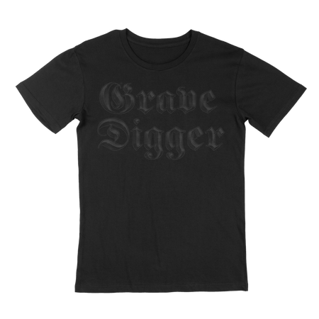 Black on Black Logo - T-Shirt - Grave Digger