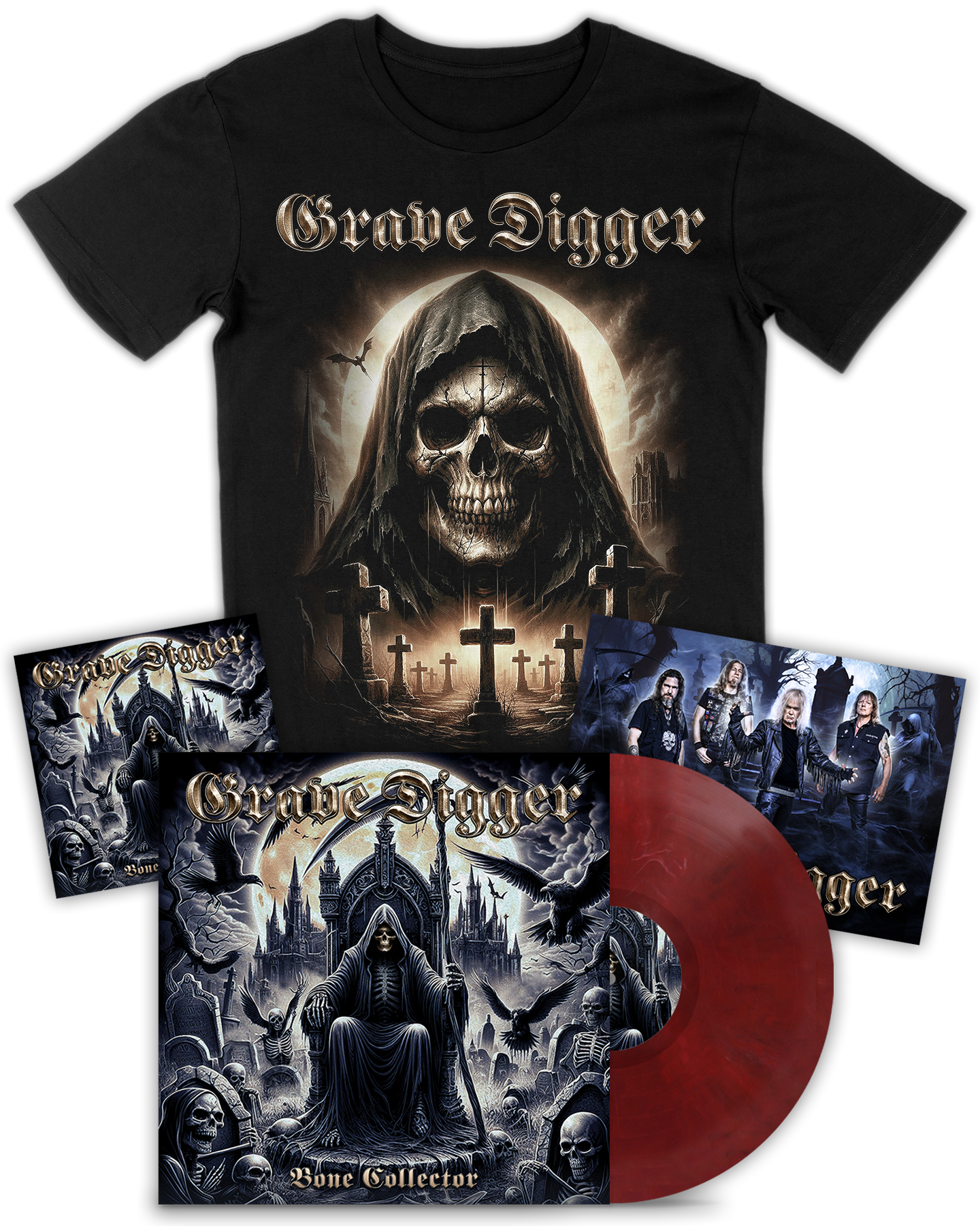 Bone Collector - Crimson Dusk Vinyl Bundle - Grave Digger