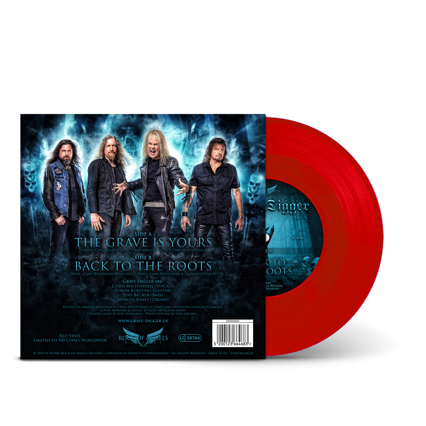 "THE GRAVE IS YOURS " - RED VINYL + T-SHIRT BUNDLE