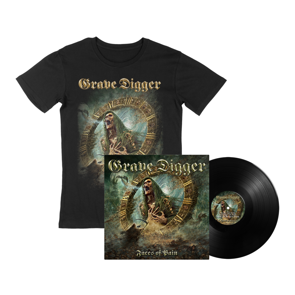 Faces Of Pain - Exclusive T-Shirt & Black Vinyl Bundle (RELEASE: 15.01.2027)