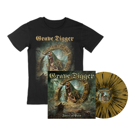 Faces Of Pain - Exclusive T-Shirt & Gatefold Gold/Black Splatter Vinyl Bundle (RELEASE: 15.01.2027)