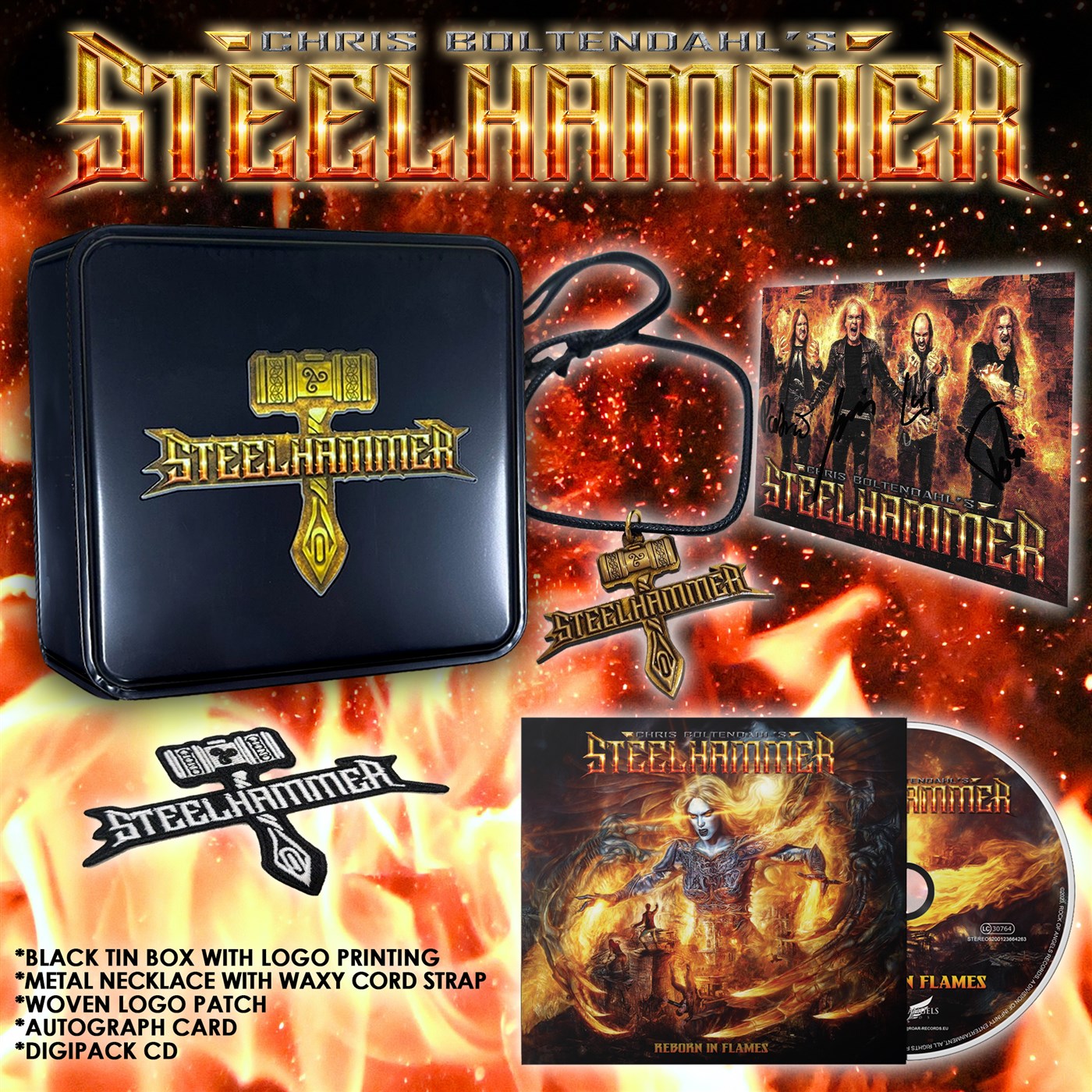 STEELHAMMER "Reborn In Flames" - BOXSET (Limited 40 Copies)