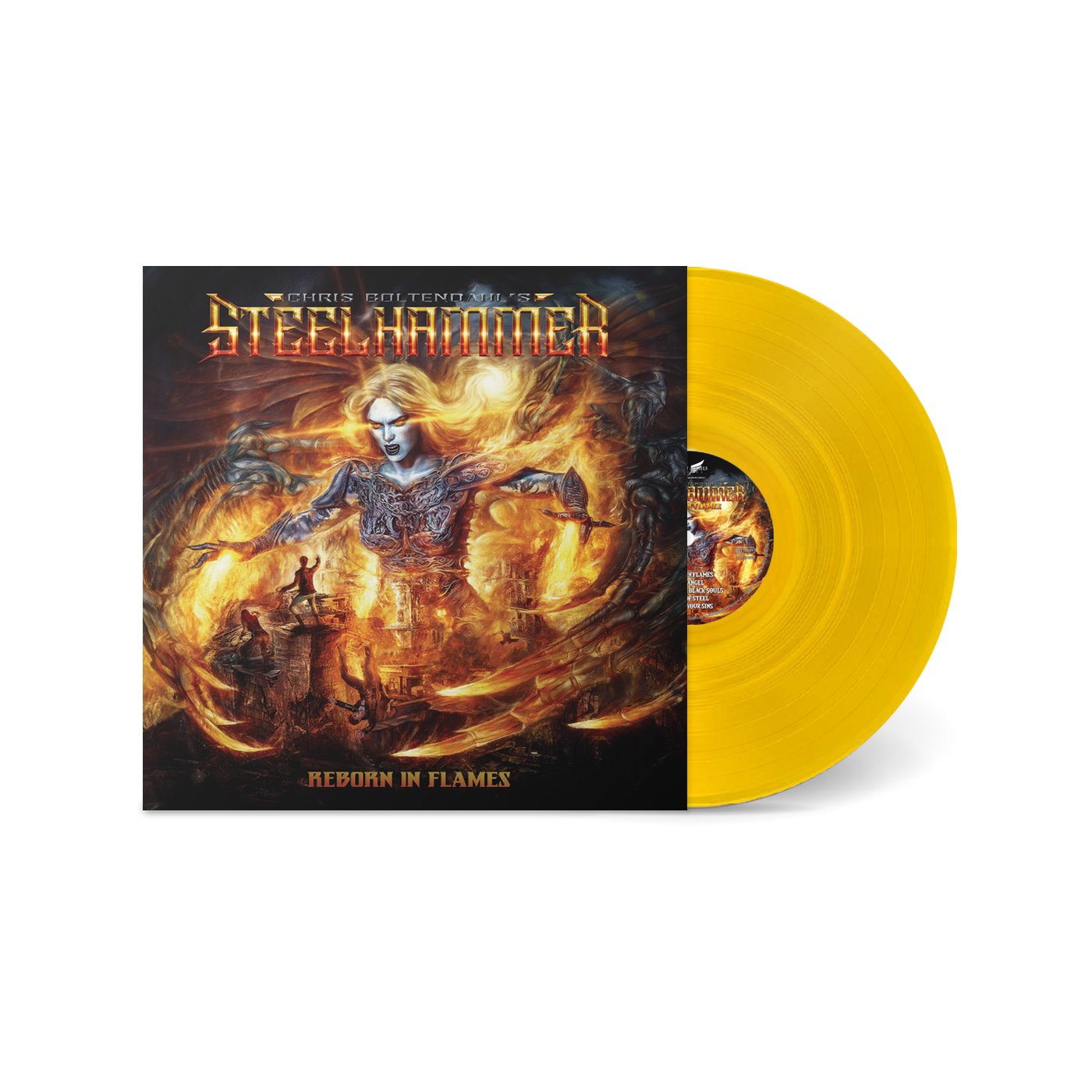 STEELHAMMER "Reborn In Flames" - YELLOW VINYL (Limited 50 Copies)