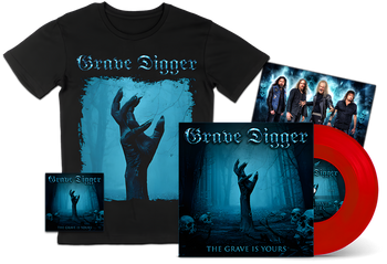 "THE GRAVE IS YOURS " - RED VINYL + T-SHIRT BUNDLE